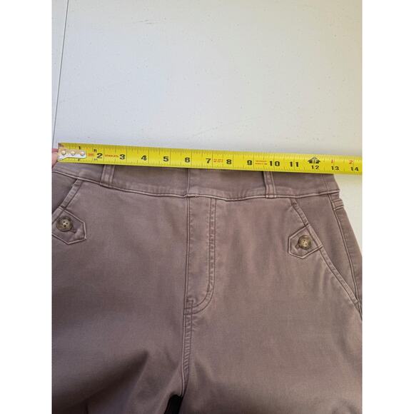 Spanx Pants Womens Small Brown Wide Leg Cropped High Rise Pull On Trousers - Picture 9 of 16